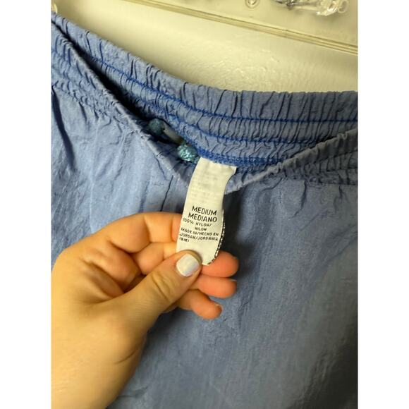 Vintage 90s Kathy Ireland Shorts Women's Medium Blue High Rise Nylon Baggy - Picture 5 of 6